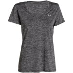 Tee - shirt fitness - under armour - tech twist - femme - manches courtes - noir / gris