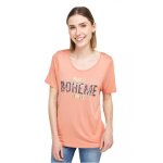 Tee shirt fluide à logo imprimé - kaporal - femme - rose - manches courtes - col arrondi Tee shirt fluide à logo imprimé - kaporal - femme - rose - manches courtes - col arrondi
