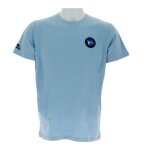 Tee - shirt - helvetica - hart - bleu - col rond - manches courtes