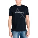 Tee shirt homme - armani exchange - ax teeshirt logo - manches courtes - bleu marine