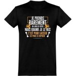 Tee - shirt homme humoristique - 100% coton 185gr - noir