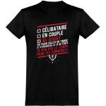 Tee - shirt homme humoristique pour fan de rugby - 100% coton 185gr - noir