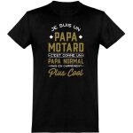 Tee - shirt homme humoristique - otshirt - papa motard - 100% coton - noir