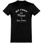 Tee shirt homme humour cadeau imprimé en france 100% coton 185gr foot pizza & potes Tee shirt homme humour cadeau imprimé en france 100% coton 185gr foot pizza & potes