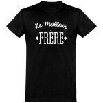 Tee shirt homme humour cadeau imprimé en france 100% coton 185gr le meilleur frère Tee shirt homme humour cadeau imprimé en france 100% coton 185gr le meilleur frère