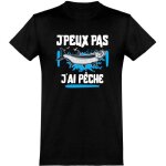 Tee shirt homme humour cadeau imprimé en france 100% coton 185gr jpeux pas jai pêche Tee shirt homme humour cadeau imprimé en france 100% coton 185gr jpeux pas jai pêche