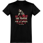 Tee shirt homme humour cadeau imprimé en france 100% coton 185gr la moto pour me défouler Tee shirt homme humour cadeau imprimé en france 100% coton 185gr la moto pour me défouler