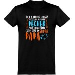 Tee shirt homme humour cadeau imprimé en france 100% coton 185gr pêcheur et super papa Tee shirt homme humour cadeau imprimé en france 100% coton 185gr pêcheur et super papa