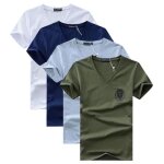 Tee shirt homme insfity - manches courtes col v imprim chouette - blanc / bleu / gris / vert
