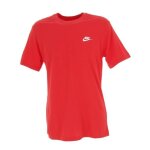 Tee shirt homme manches courtes m nsw club tee - nike - rouge - multisport - respirant