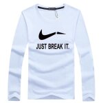 Tee shirt homme manche longue coton col arrondi insfity - blanc