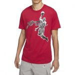 Tee - shirt homme nike jordan air dri - fit rouge - manches courtes - technologie dri - fit