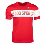 Tee shirt homme - le coq sportif - modle bat n2 - rouge - manches courtes - respirant