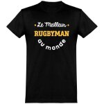 Tee - shirt homme rugby - otshirt - le meilleur rugbyman au monde - noir - manches courtes - 100% coton ...