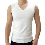 Tee shirt hommes sans manches col v - blanc - 90% cotton Tee shirt hommes sans manches col v - blanc - 90% cotton