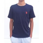 Tee shirt homme - u. s. polo assn. - uni - 100% coton - bleu