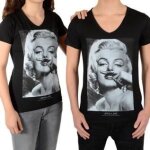 Tee shirt little eleven paris marilyn ss mixte marilyn monroe noir
