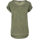 Tee - shirt long femme - urban classics - spray dye - 100% coton - couleur olive - manches courtes