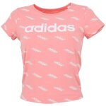 Tee shirt manches courtes fav pink white mc tee lady - adidas - rose - manches courtes - col rond