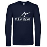 Tee shirt manches longues - ne - new - york toile - coton / lycra - col arrondi - garon