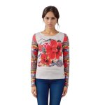 Tee - shirt manches longues femme avec motifs styls - un must pour un look dcontract