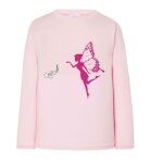 Tee shirt manches longues - petite fe - fille - 100% coton - rose - taille 3  14 ans