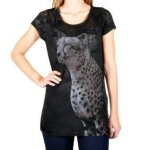 Tee shirt only kitty brigite noir / leopard - only - kitty brigite - noir - leopard