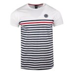 Tee shirt ray marinire homme blaggio - blanc - col classique