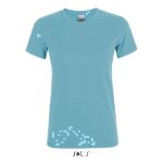 Tee - shirt femme - regent - bleu atoll - 100% coton - manches courtes - taille 2xl