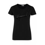 Tee shirt stretch logo - kaporal - noir - manches courtes - col arrondi - co responsable