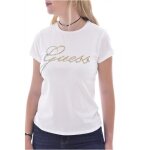 Tee shirt stretch  logo strass - guess jeans - femme