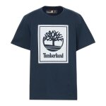 Tee shirt timberland short sleeve - timberland - homme - bleu - col arrondi - ajuste - manches courtes ...