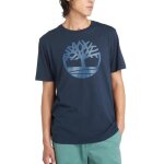 T - shirt timberland kennebec river tree logo bleu - homme - manches courtes - col arrondi