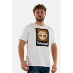 Tee shirt - timberland - stack logo 1001 - blanc - homme - coton - manches courtes - col arrondi