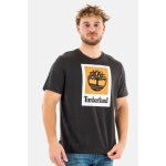 Tee shirt timberland stack logo 11 noir - homme - coton - manches courtes - col arrondi