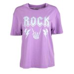Tee shirt uni imprim� rock femme deeluxe 74