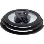 Tefal couvercles l9931012 bouton butterfly 16 - 18 - 20cm noir et blanc Tefal couvercles l9931012 bouton butterfly 16 - 18 - 20cm noir et blanc