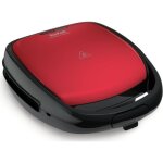 Croque gaufre tefal sw341512 snack time rouge avec 2 jeux de plaques