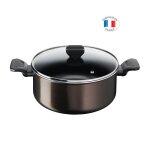 Tefal easy cook & clean faitout 24 cm + couvercle verre non induction revtement antiadhsif fabriqu ...
