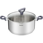 Tefal faitout dailycook en inox - � 24 cm - 5 l - avec couvercle en verre - tous feux dont induction