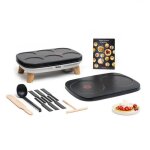 Tefal gourmet cr�pi�re deux plaques amovibles antiadh�sives r�partiteur de p�te grande et mini - spatules ...