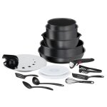Tefal ingenio daily chef noir batterie de cuisine 15 pices l7629902 empilable