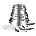 Tefal ingenio emotion batterie de cuisine 13 pices acier inoxydable empilable garantie 5 ans revtement ...