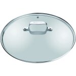 Tefal jamie oliver b89987 couvercle verre 28 cm avec acier inoxydable bord vapeur prise valve d�bordement ...
