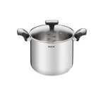 Tefal marmite inox 22cm + couvercle en verre - e3016104