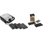 Tefal sw854d16 appareil a croque - monsieur (noir acier inoxydable) & coffret snack collection de 2 plaques ...
