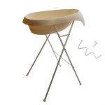 Teggi baignoire ergonomique bb avec thermomtre beige + pied + tuyau