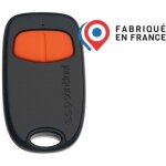Tlcommande 2 canaux - scs sentinel - simplycontrol - orange porte 40m frquence 433. 92 mhz pile lithium ...