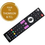 T�l�commande universelle - ikaza - thomson & tcl - compatible 3d - pr�te � lemploi - noir