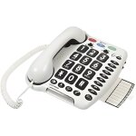 T�l�phone filaire geemarc amplipower 50 avec amplificateur de son entrant pour senior - blanc